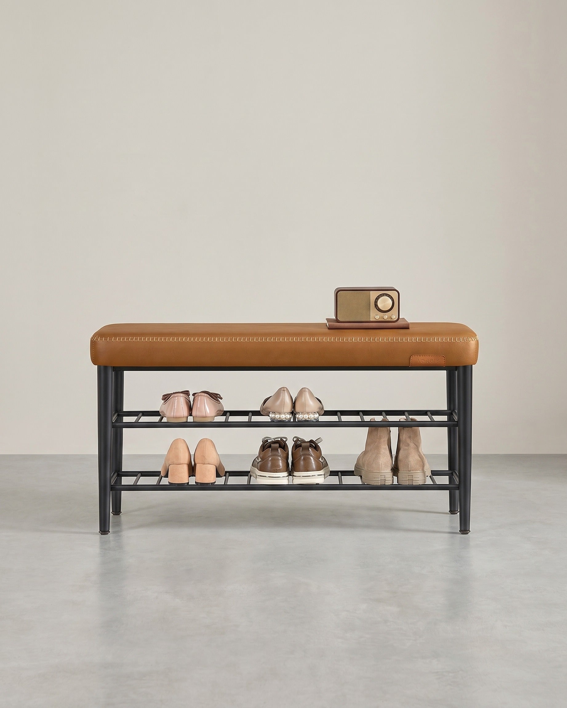 Luxus Schuhbank - Polstersofa mit Stauraum – Braun