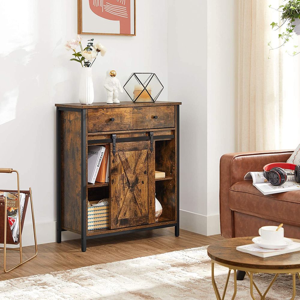 Sideboard Industriedesign – mit Schiebetür – 70 x 30 x 80 cm