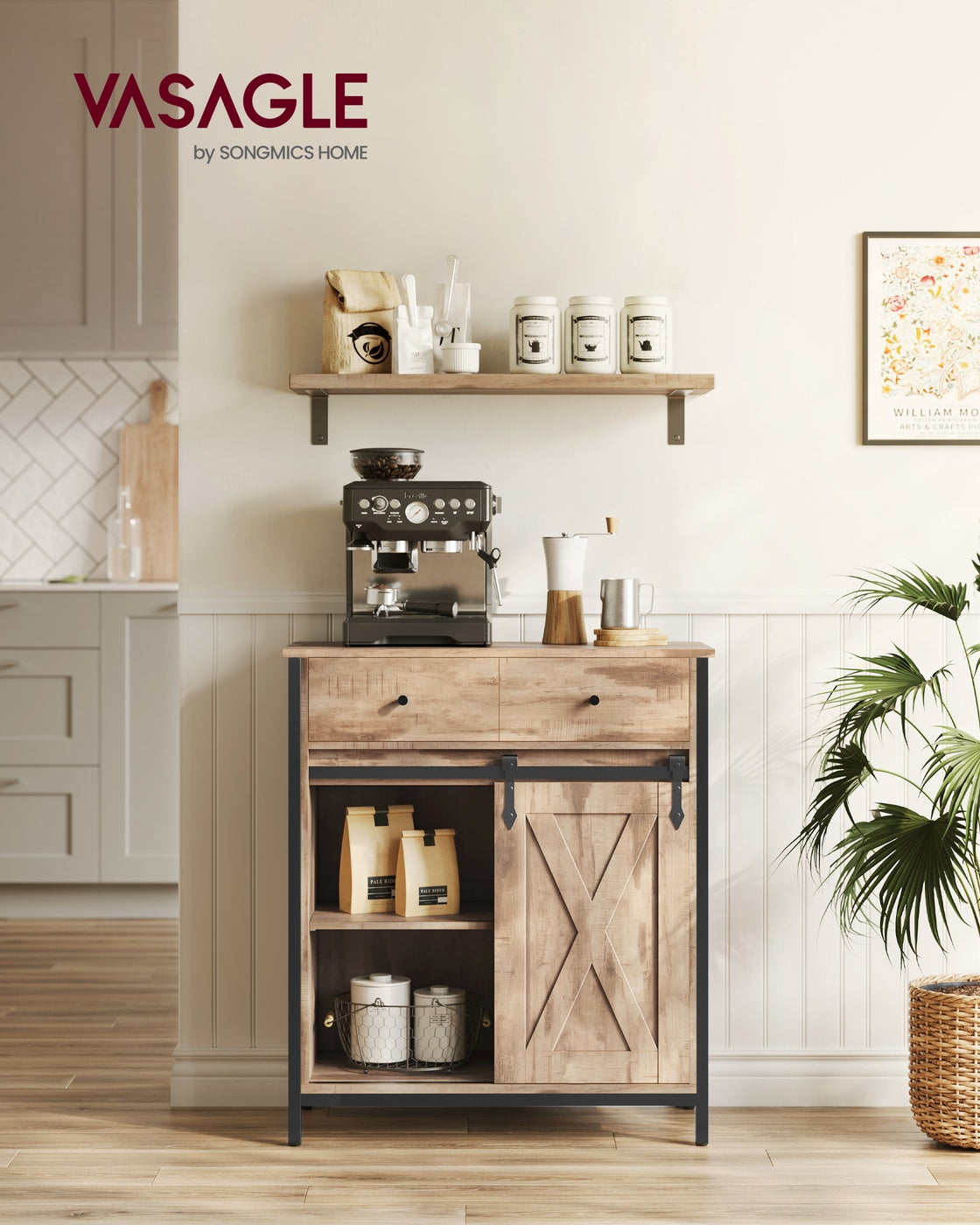 Sideboard Industriedesign – mit Schiebetür – 70 x 30 x 80 cm