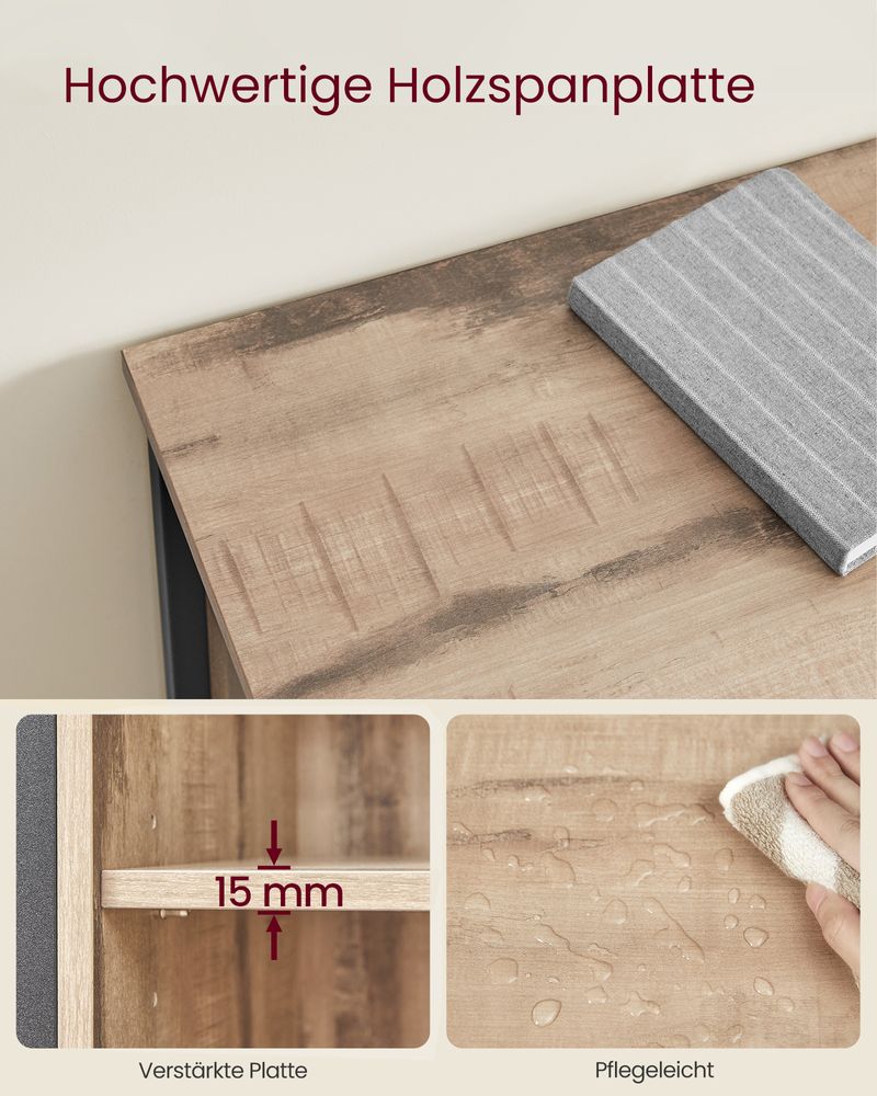 Sideboard Industriedesign – mit Schiebetür – 70 x 30 x 80 cm