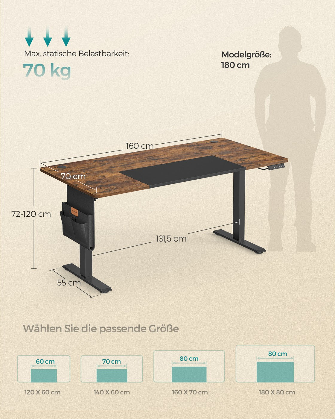 Komplettes Arbeitsplatz-Budget – Elektrischer Sitz-Steh-Schreibtisch + ergonomischer Bürostuhl – Höhenverstellbarer Schreibtisch – Heimarbeitsplatz