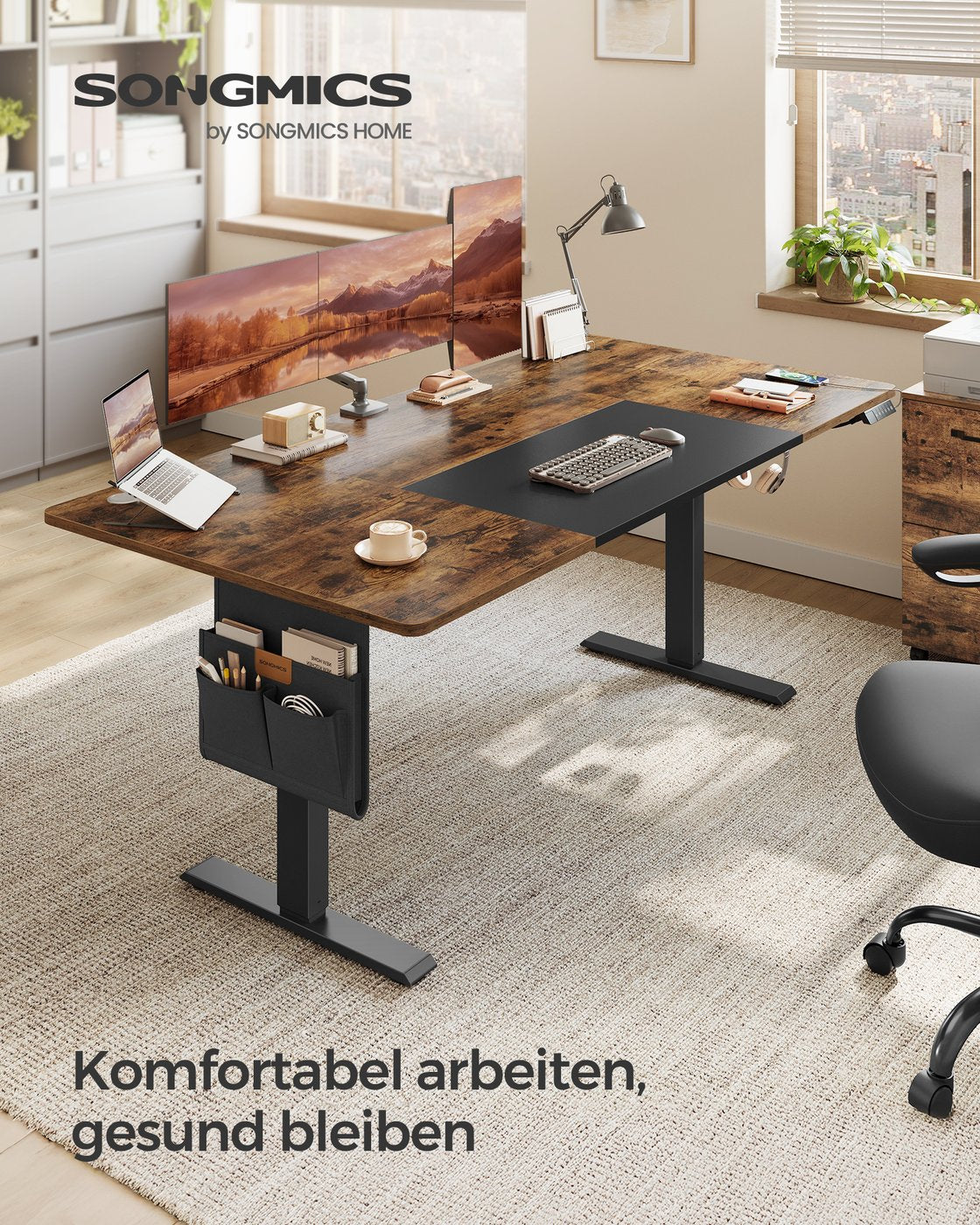 Elektrischer Hoch-Niedrig-Schreibtisch - Elektrisch verstellbar - Arbeitsplatz - Ergonomischer Schreibtisch