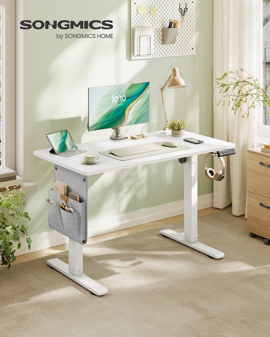 Höhenverstellbarer Schreibtisch – Elektrisch – Memoryfunktion für 4 Höhen – 100 x 60 x (72-120) cm