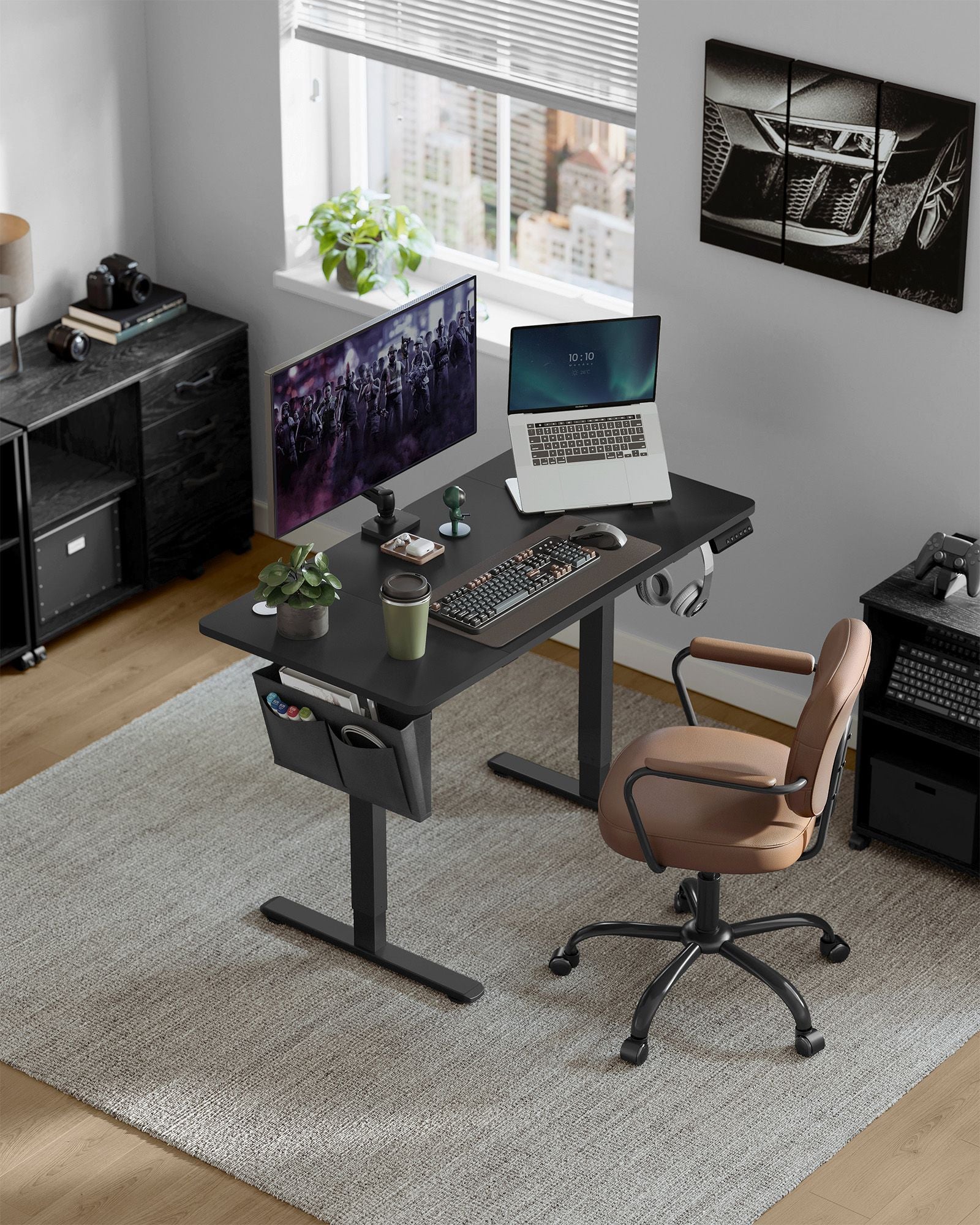 Elektrischer Hoch-Niedrig-Schreibtisch - Elektrisch verstellbar - Arbeitsplatz - Ergonomischer Schreibtisch