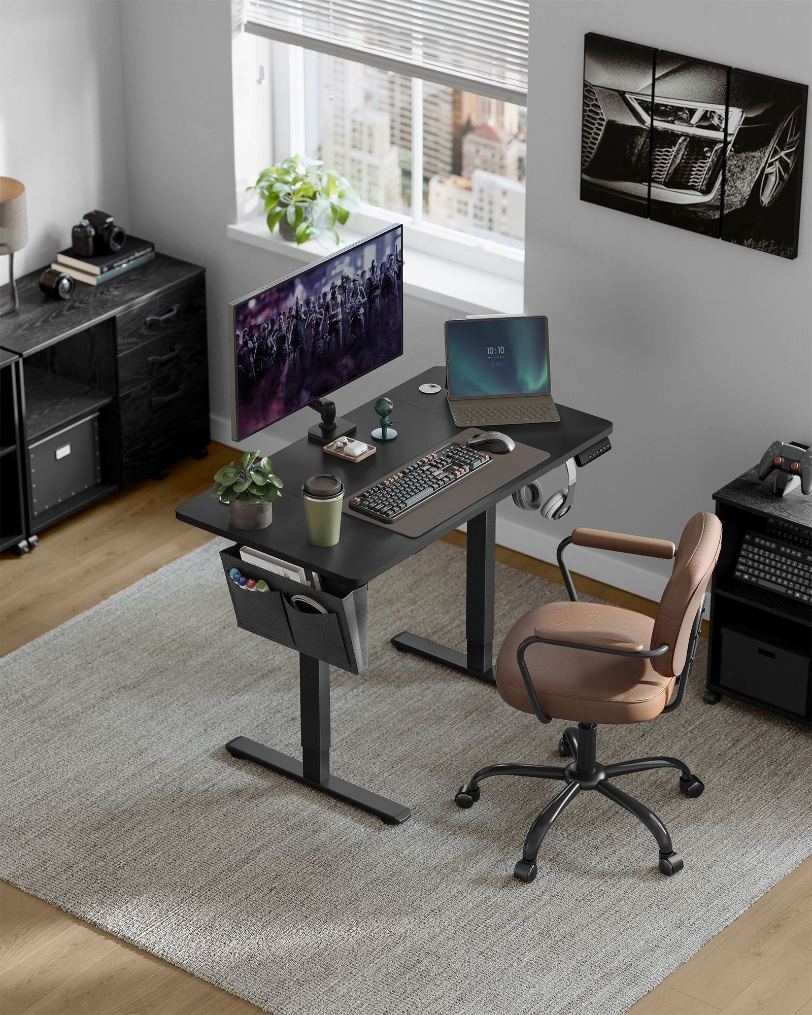 Elektrischer Hoch-Niedrig-Schreibtisch - Elektrisch verstellbar - Arbeitsplatz - Ergonomischer Schreibtisch