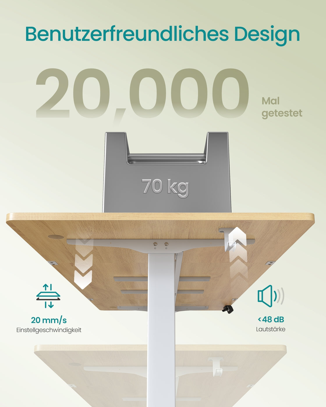 Elektrischer Hoch-Niedrig-Schreibtisch - Elektrisch verstellbar - Arbeitsplatz - Ergonomischer Schreibtisch