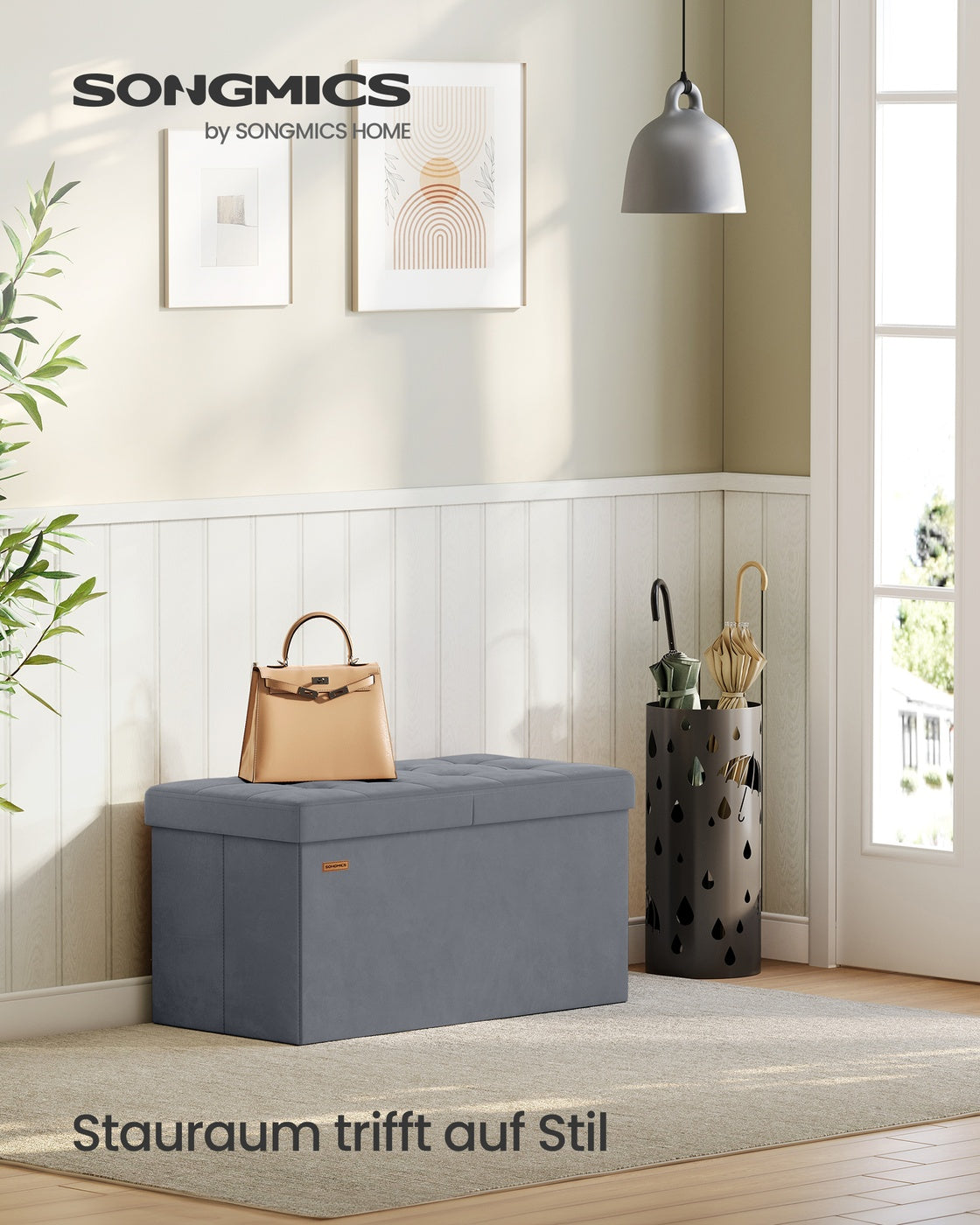 Aufbewahrungsbank - 40 x 80 x 38 cm - Mit Klappdeckel - Für Schlafzimmer Oder Flur