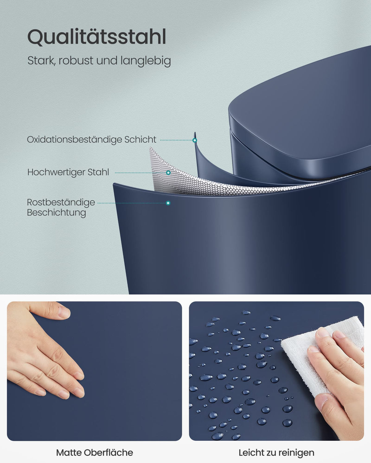 Moderner Treteimer - 50 Liter - Abfalleimer