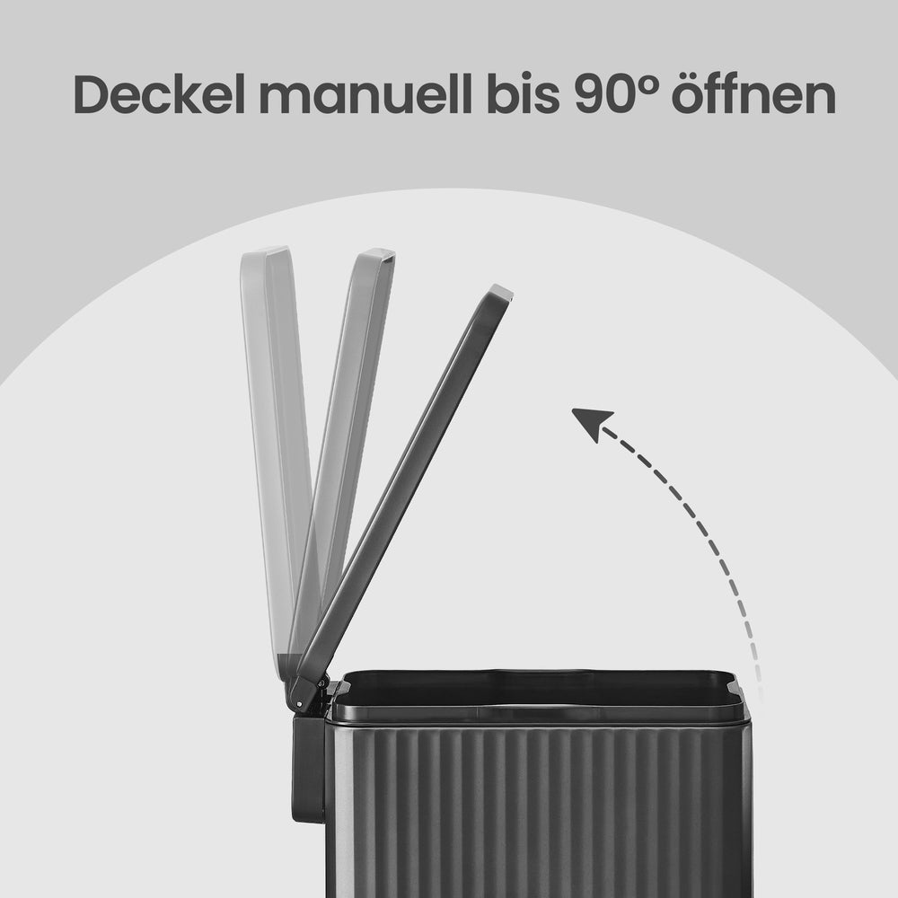 Mülleimer Küche 50 L - Pedaleimer Mit Softclose-Deckel - Mit Herausnehmbarem Innenbehälter