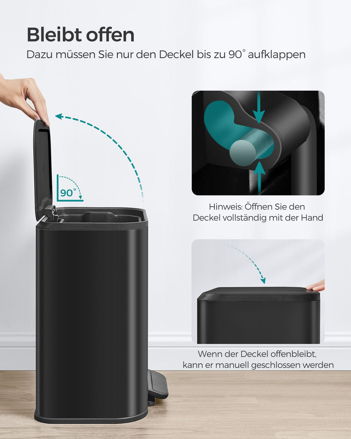 Mülleimer – 20 Liter – Pedal – Stahl – Softclose