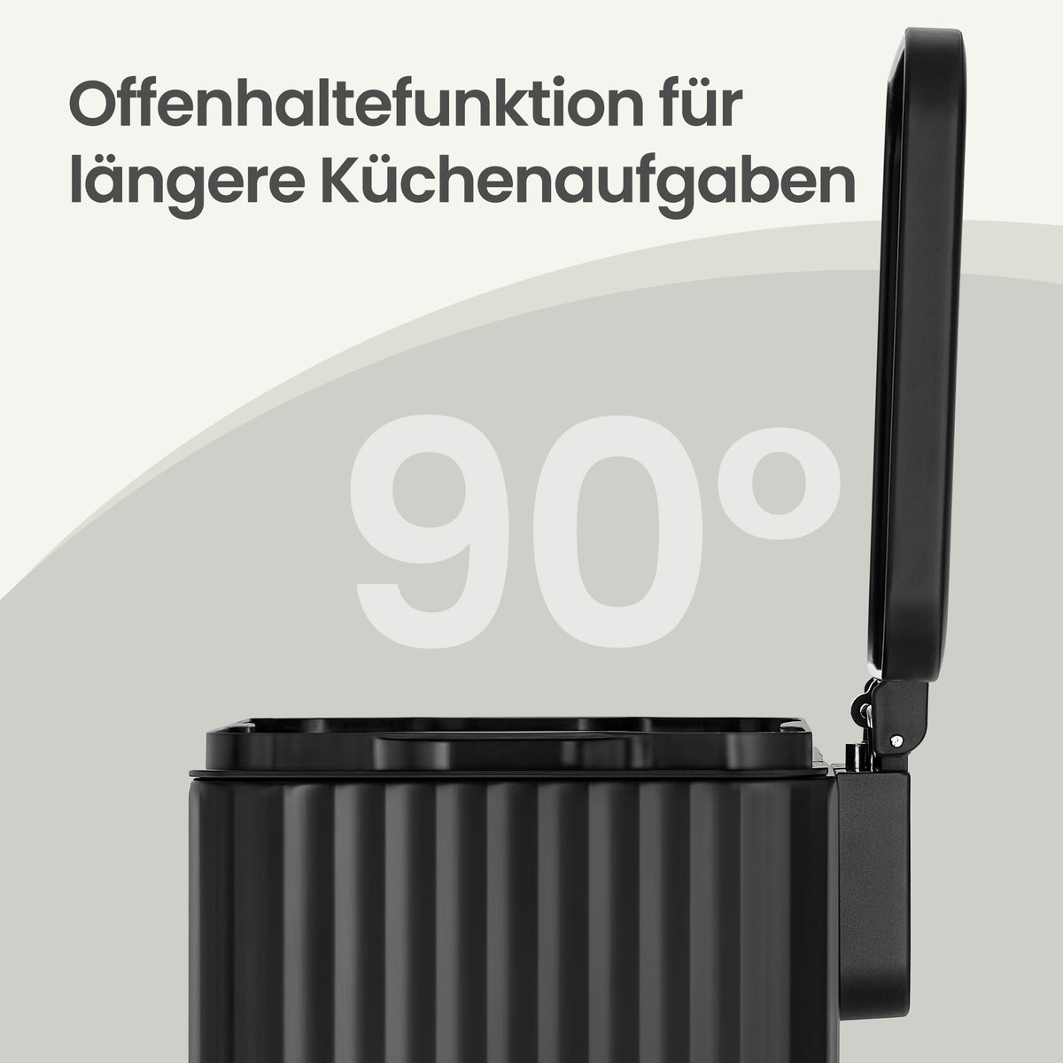 Schlanker Mülleimer Küche 50 L - Hoher Treteimer Mit Softclose-Deckel - Mit Innenbehälter