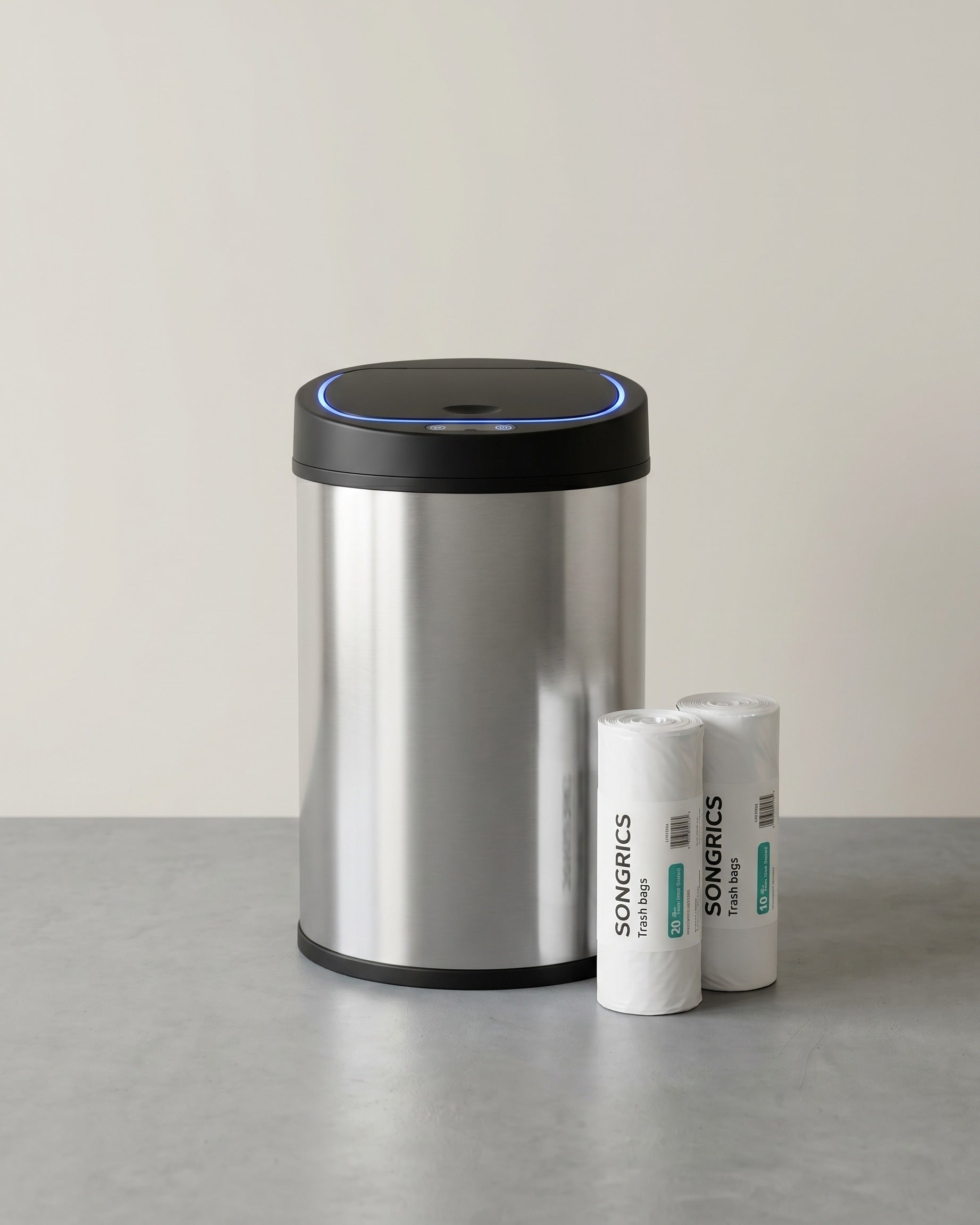 Smart Sensor Abfalleimer 50L - Mülleimer - Kompakt – Silber