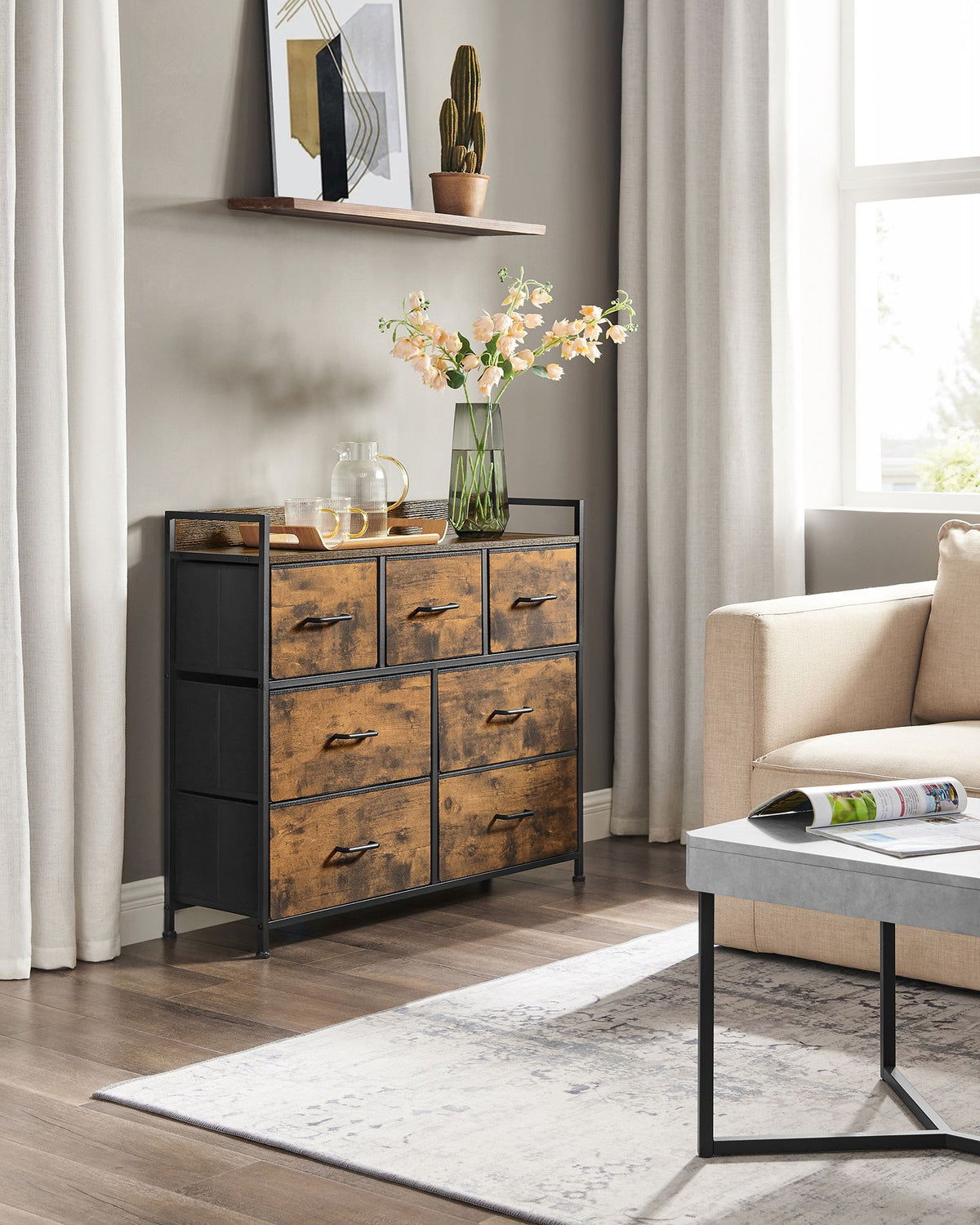 Kommode Industriedesign – 7 Schubladen – stilvoll und praktisch