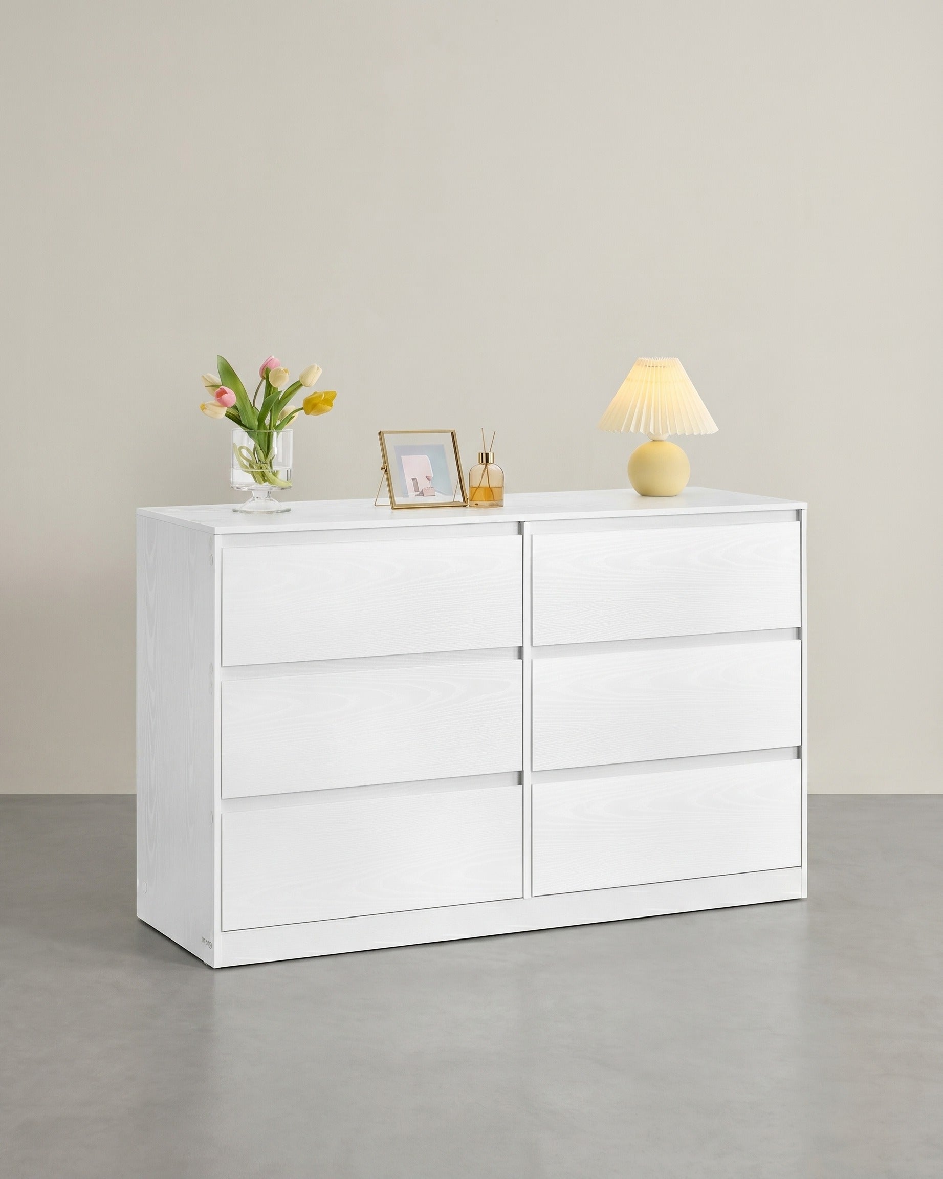 Moderne Kommode – 6 Schubladen – Anrichte – KAILYN-Kollektion – Weiß