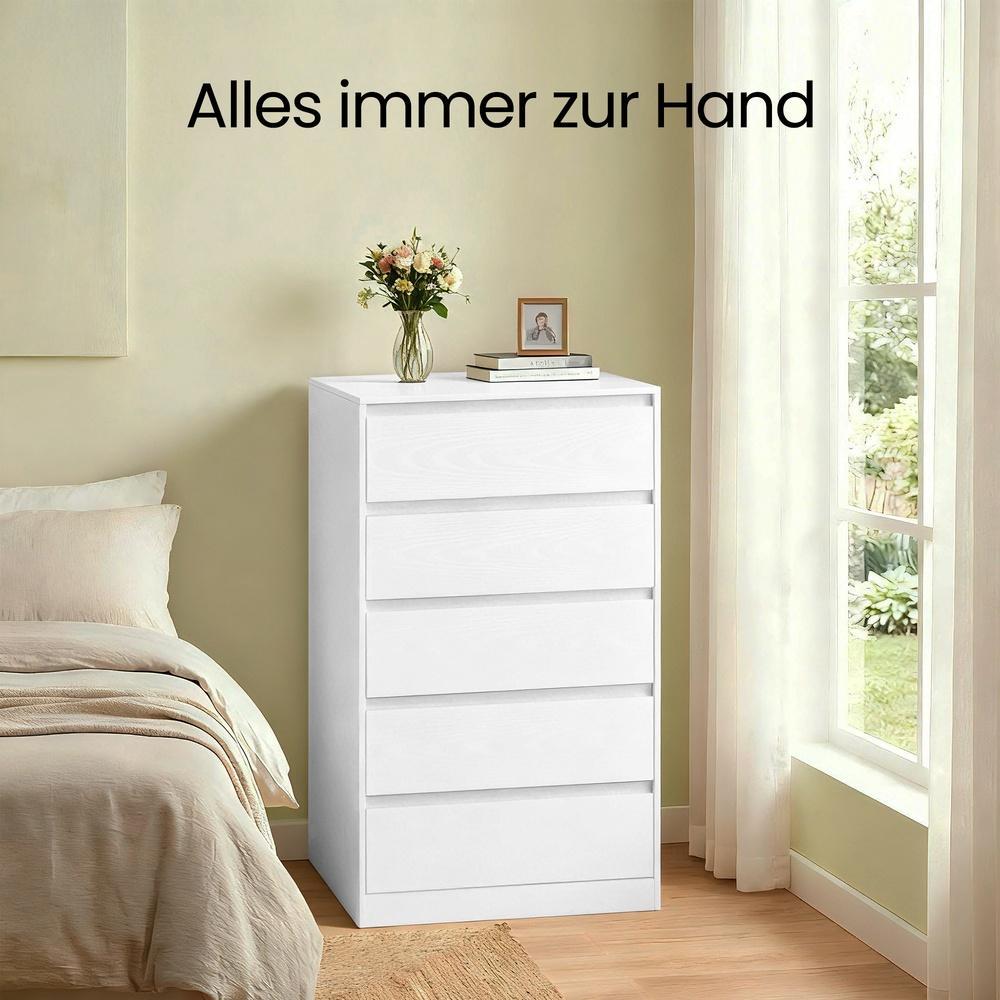 Sideboard - 5 Schubladen - 40 x 60 x 97 cm - Für Schlafzimmer Oder Flur