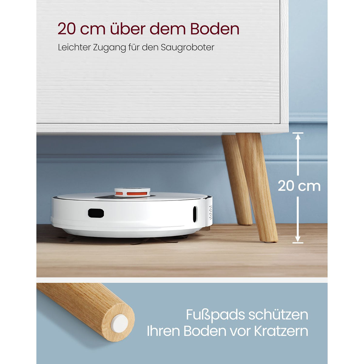 TV-Möbel – 1 Tür – 40 x 120 x 49 cm – Skandinavisch – für TVs bis 55 Zoll