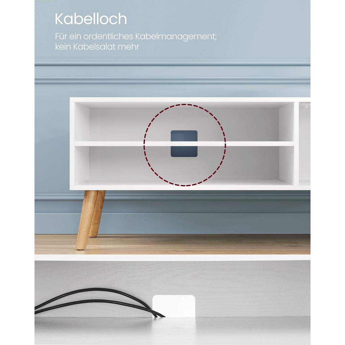 TV-Möbel – 1 Tür – 40 x 120 x 49 cm – Skandinavisch – für TVs bis 55 Zoll