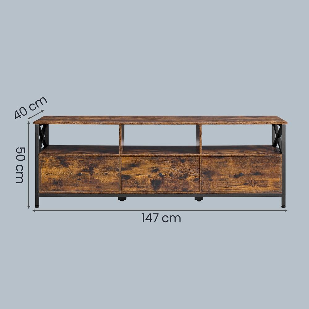 TV-Möbel - Für TV Bis 65 Zoll - Großzügiger Stauraum - 147 cm Breit