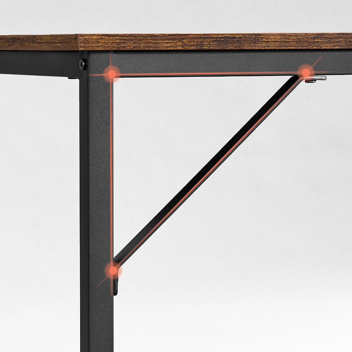 Schreibtisch im Industriedesign – 140 cm breit – kompakt und stabil – bis 50 kg belastbar