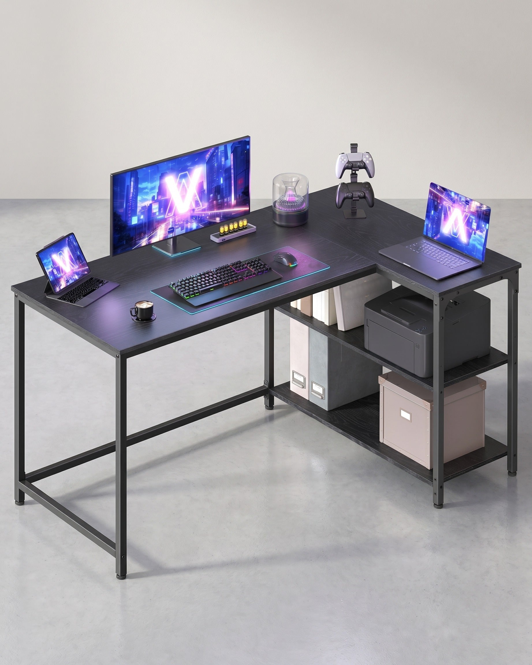 Eckschreibtisch In L-Form - Verstellbar - Für Homeoffice