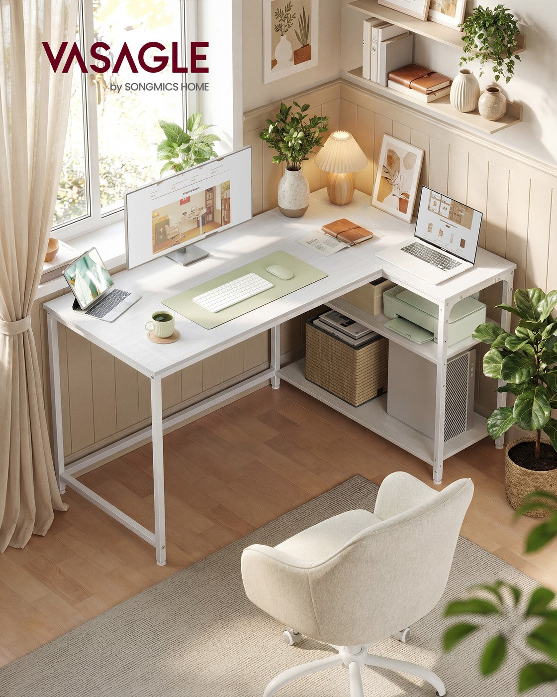 Eckschreibtisch In L-Form - Verstellbar - Für Homeoffice