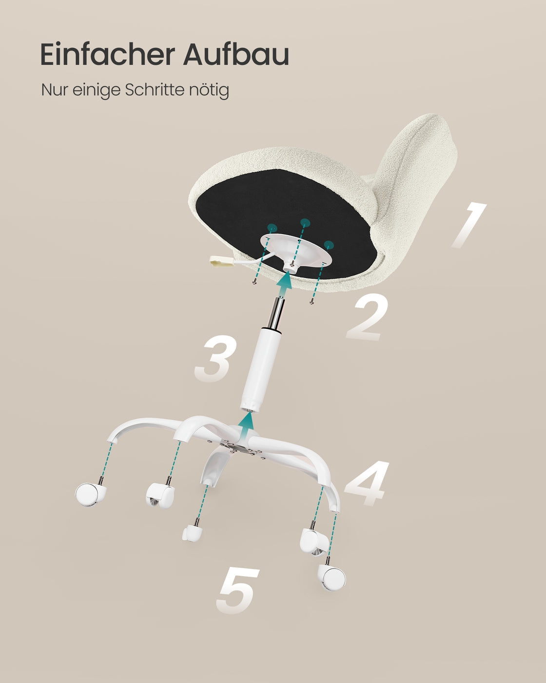 Ergonomischer Bürostuhl – höhenverstellbar – drehbar – bis 110 kg