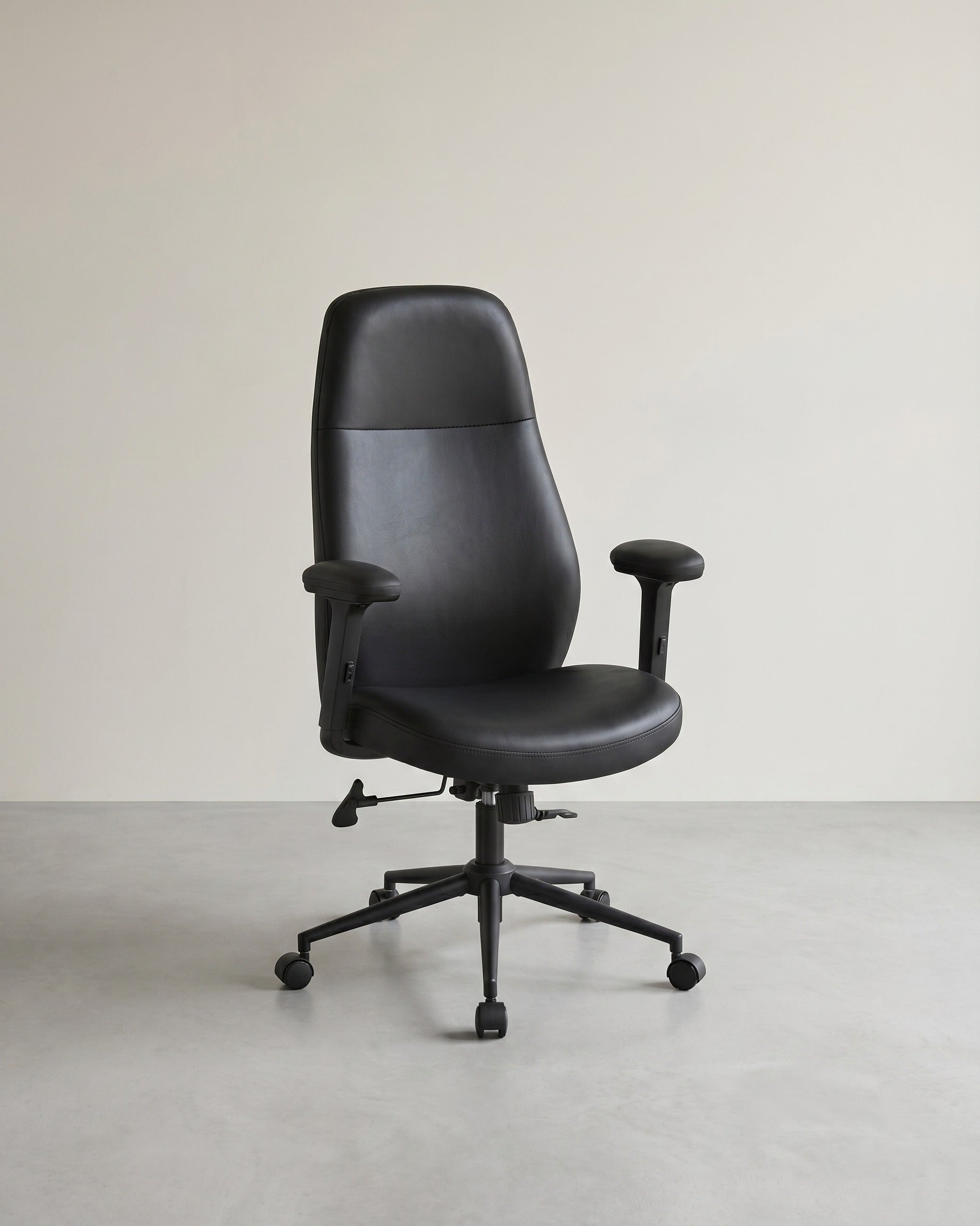 Ergonomischer Bürostuhl Schwarz – Verstellbar – PU-Lederpolsterung – Bis 150 kg belastbar