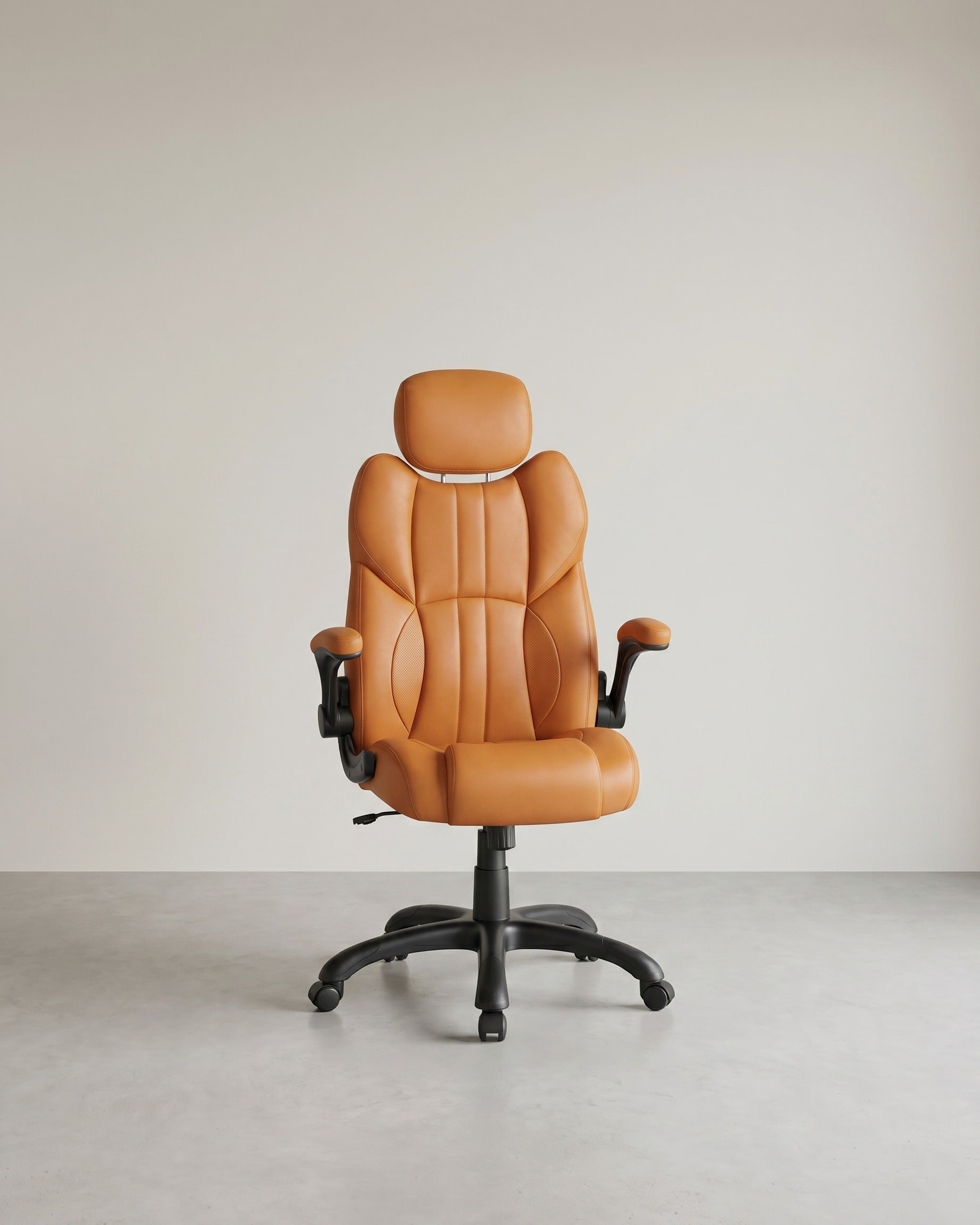 Ergonomischer Regiestuhl - Bürostuhl Leder - Belastbar bis 150 kg – Braun
