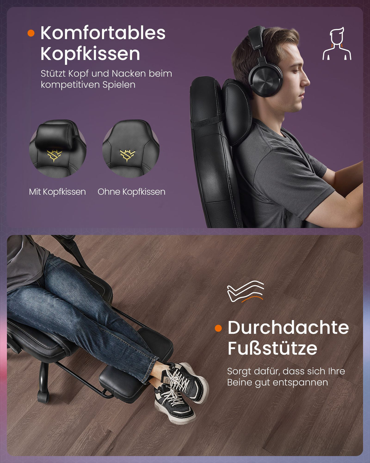 Gaming-Stuhl – höhenverstellbar – ultimativer Komfort