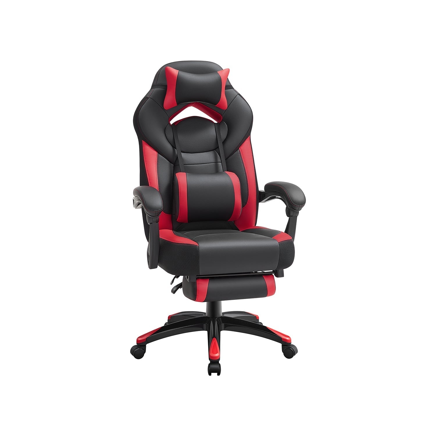 Gaming-Stuhl mit Fußstütze – ergonomisch – neigbar – extra dicke Sitzfläche – höhenverstellbar