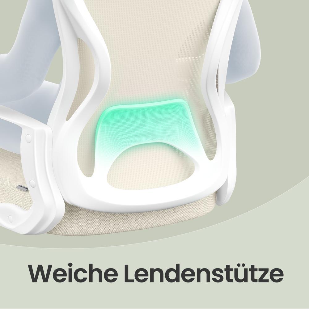 Bürostuhl - Mesh-Rückenlehne - Wippfunktion - Drei Farben