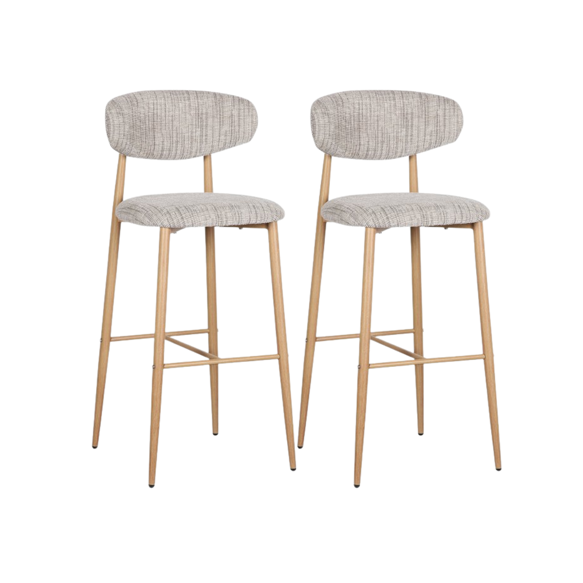 Japandi Barhocker - Set Von 2 - Stilvoll & Komfortabel - Okura