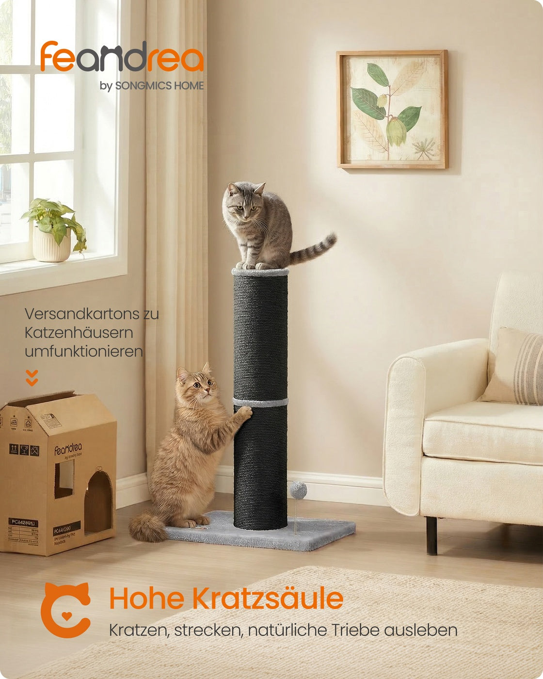 XXL Kratzbaum Mit Sisalstamm Für Katzen