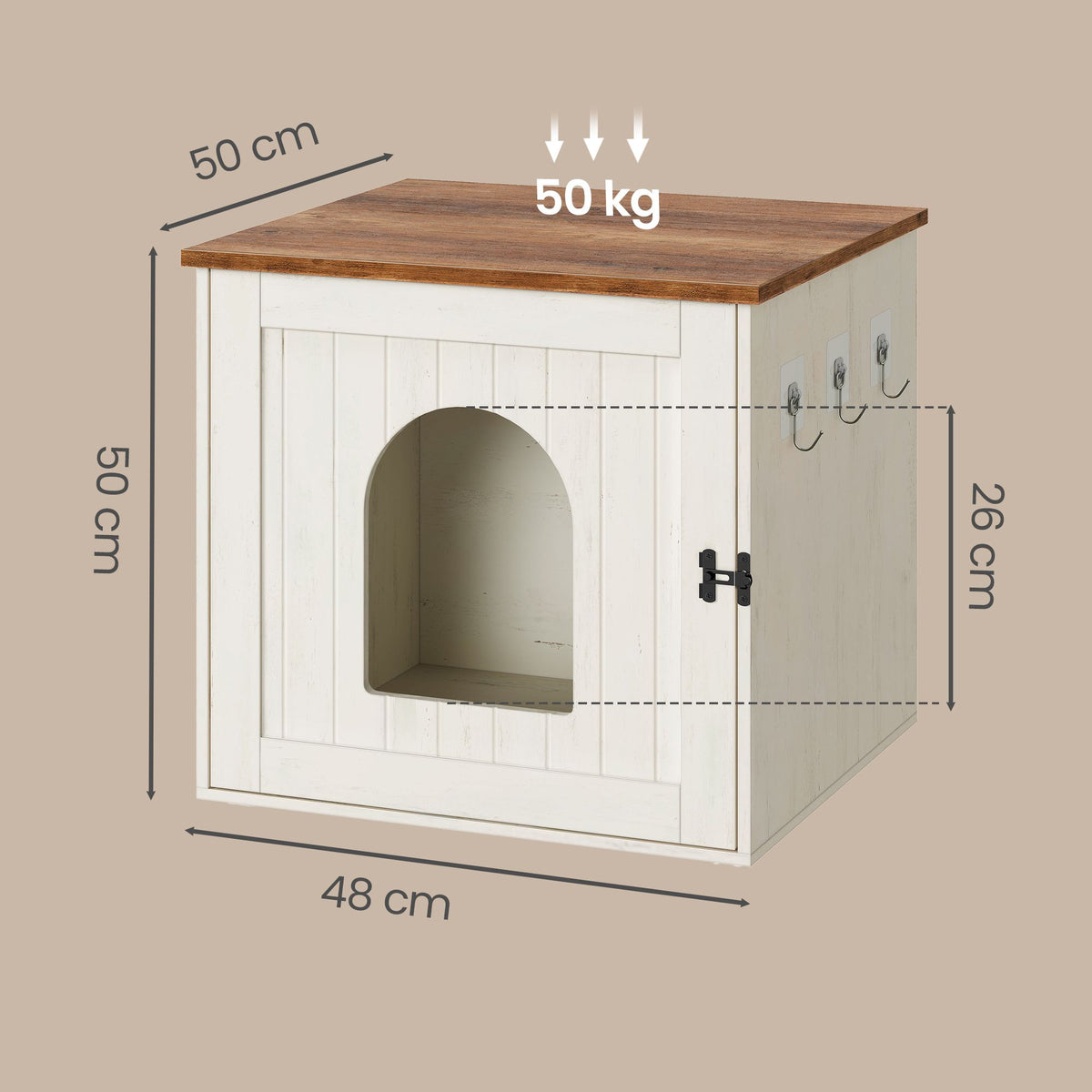 Katzentoilettenschrank - Geschlossenes Katzenklo Mit Schnellmontage - Für Das Wohnzimmer