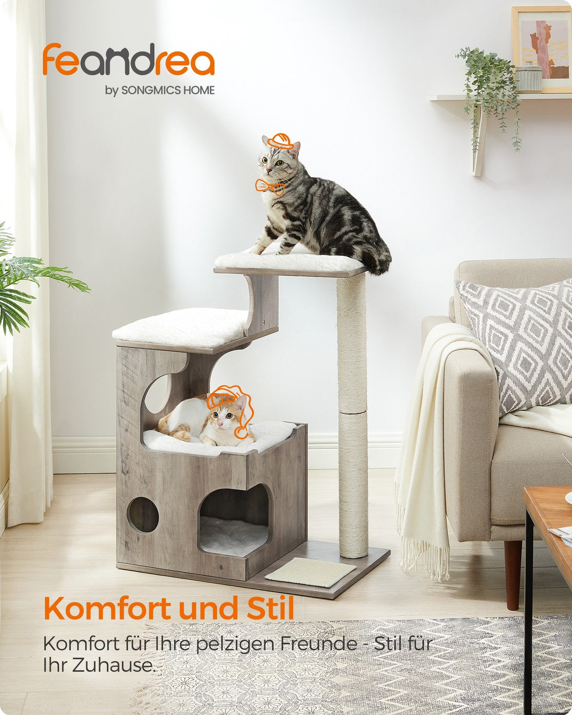 Kompakter Kratzbaum – Stilvoll und praktisch für Ihre Katzen
