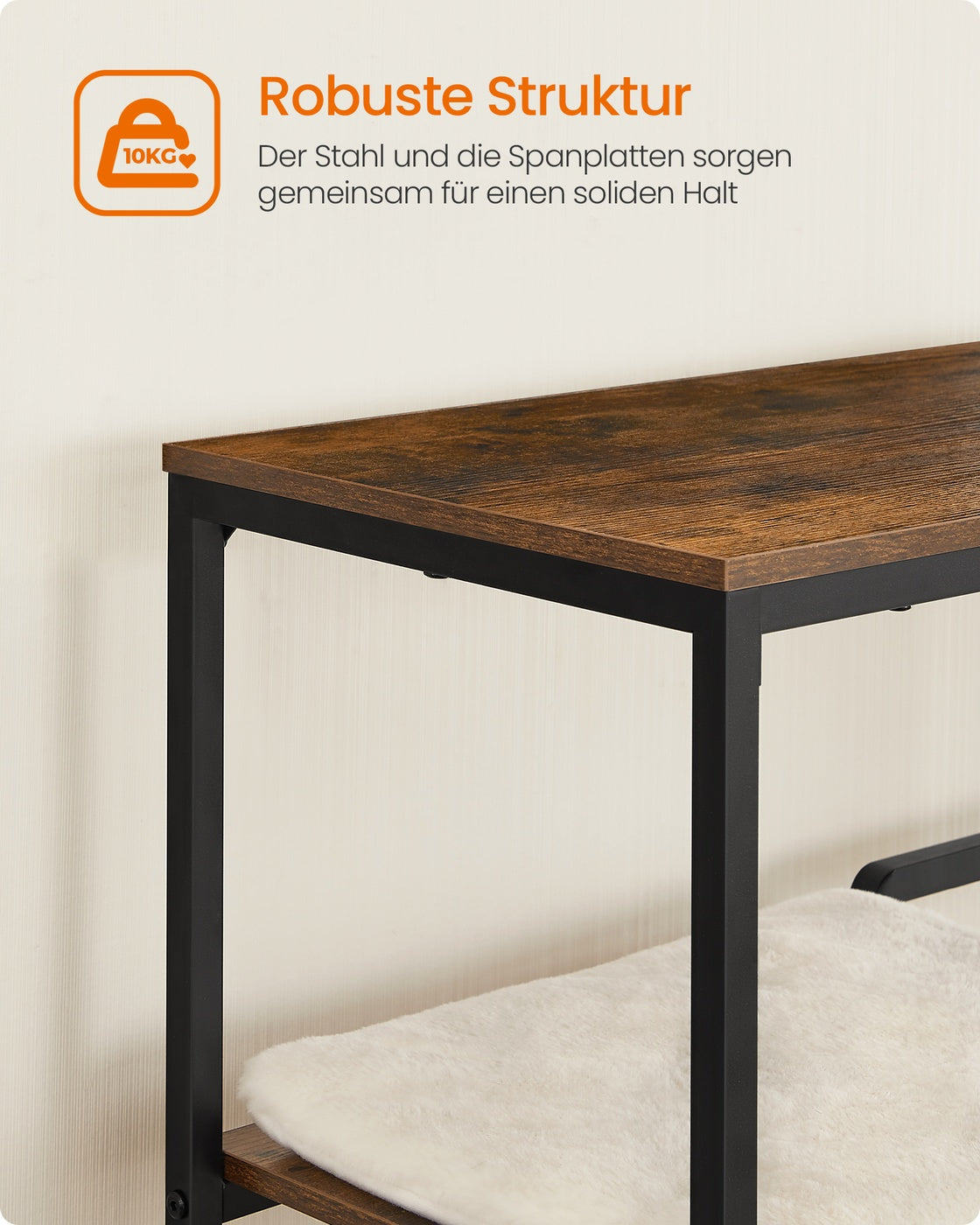 Kratzbaumschrank mit Kratzfunktion – Mit Plattform, Kissen, Höhle und Ablageschale – 114 cm hoch