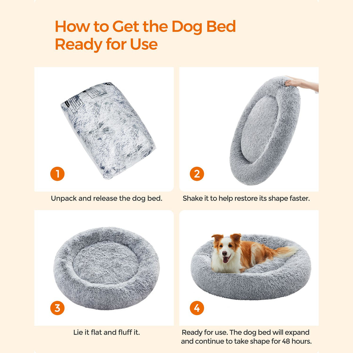 Donutförmiges Hundebett – Extra weich und bequem