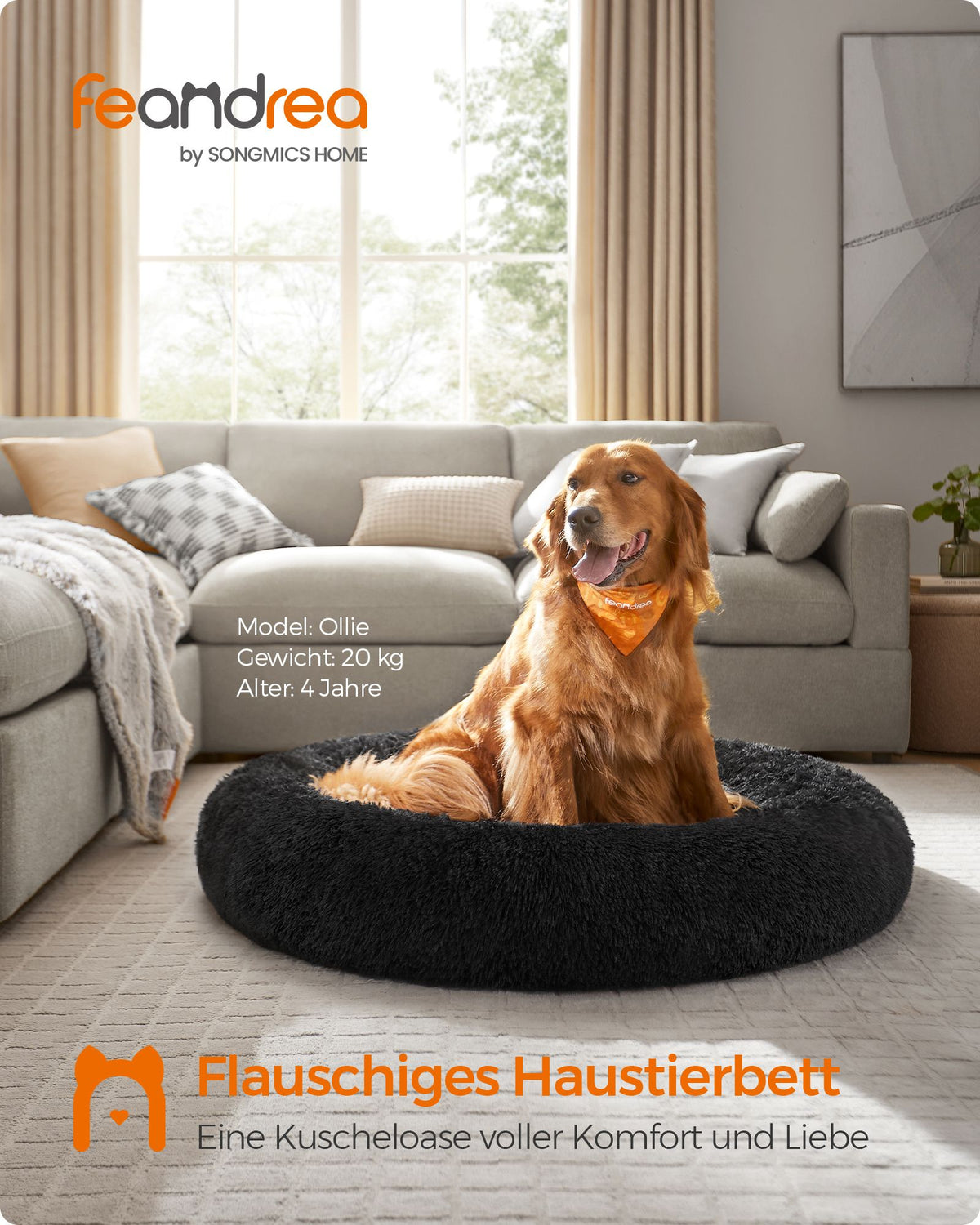Donutförmiges Hundebett – Extra weich und bequem