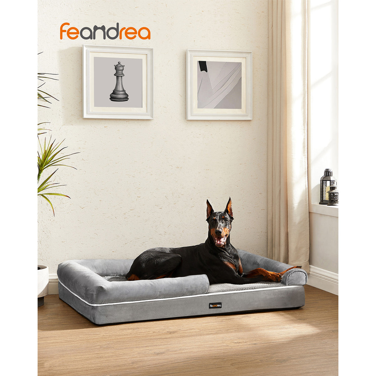 Bequemes Hundebett mit erhöhtem Rand - Hundekorb