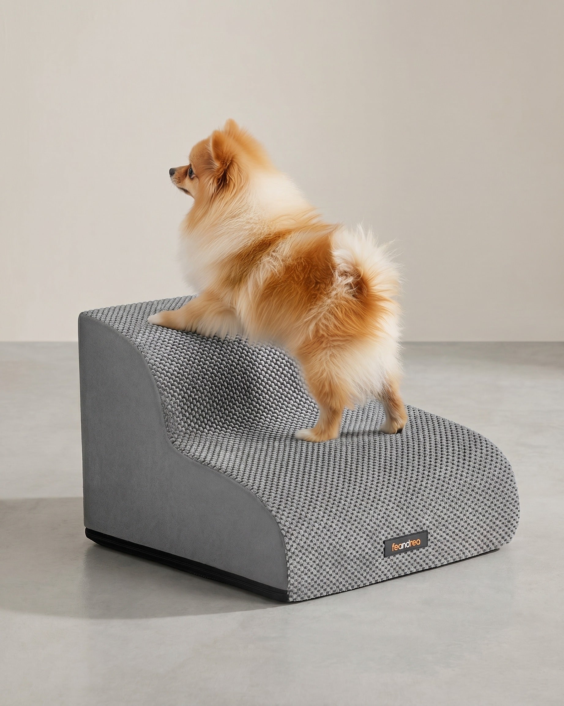 Hundetreppe - 2 Stufen - Rutschfester Bezug - Für Bett Und Sofa