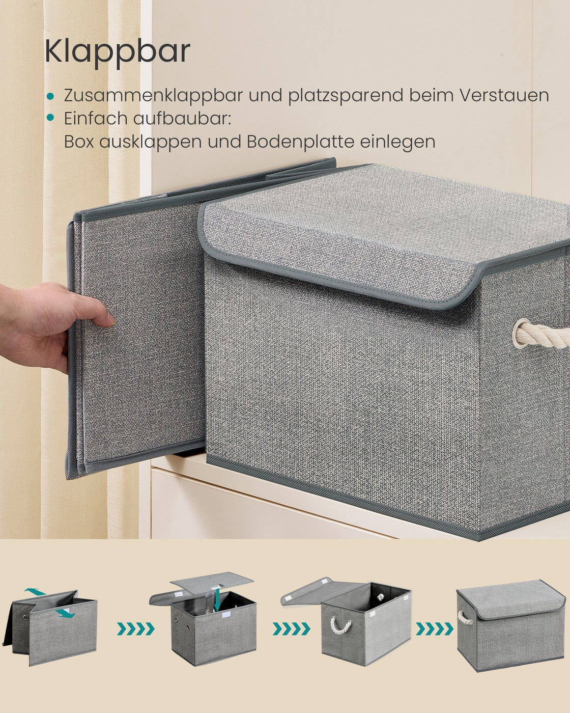 Aufbewahrungsbox Set - 3-teilig Mit Deckel - Für Cube Organizer Und Kleiderschrank