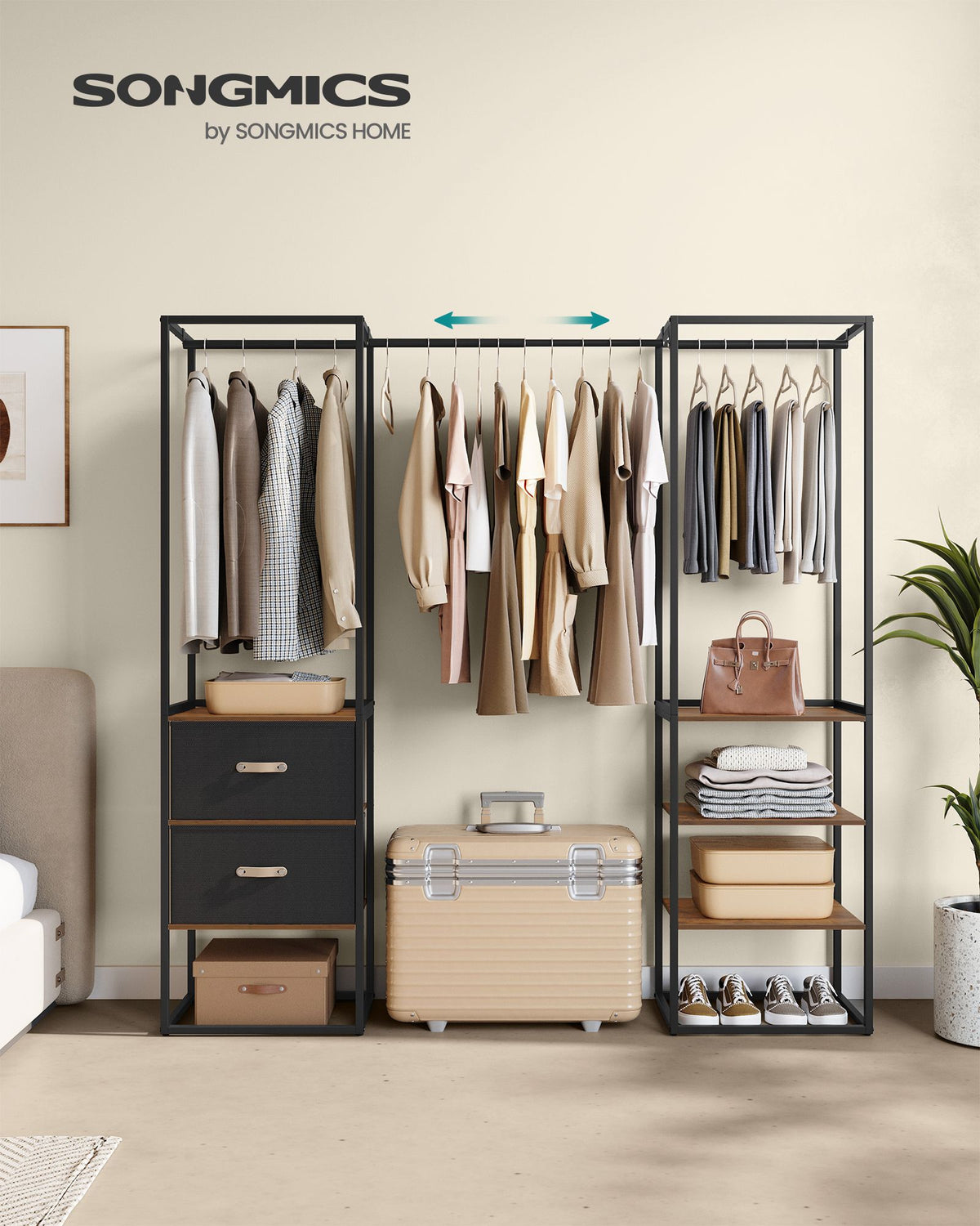 Offener Kleiderschrank mit verstellbarem Design – praktisch und robust