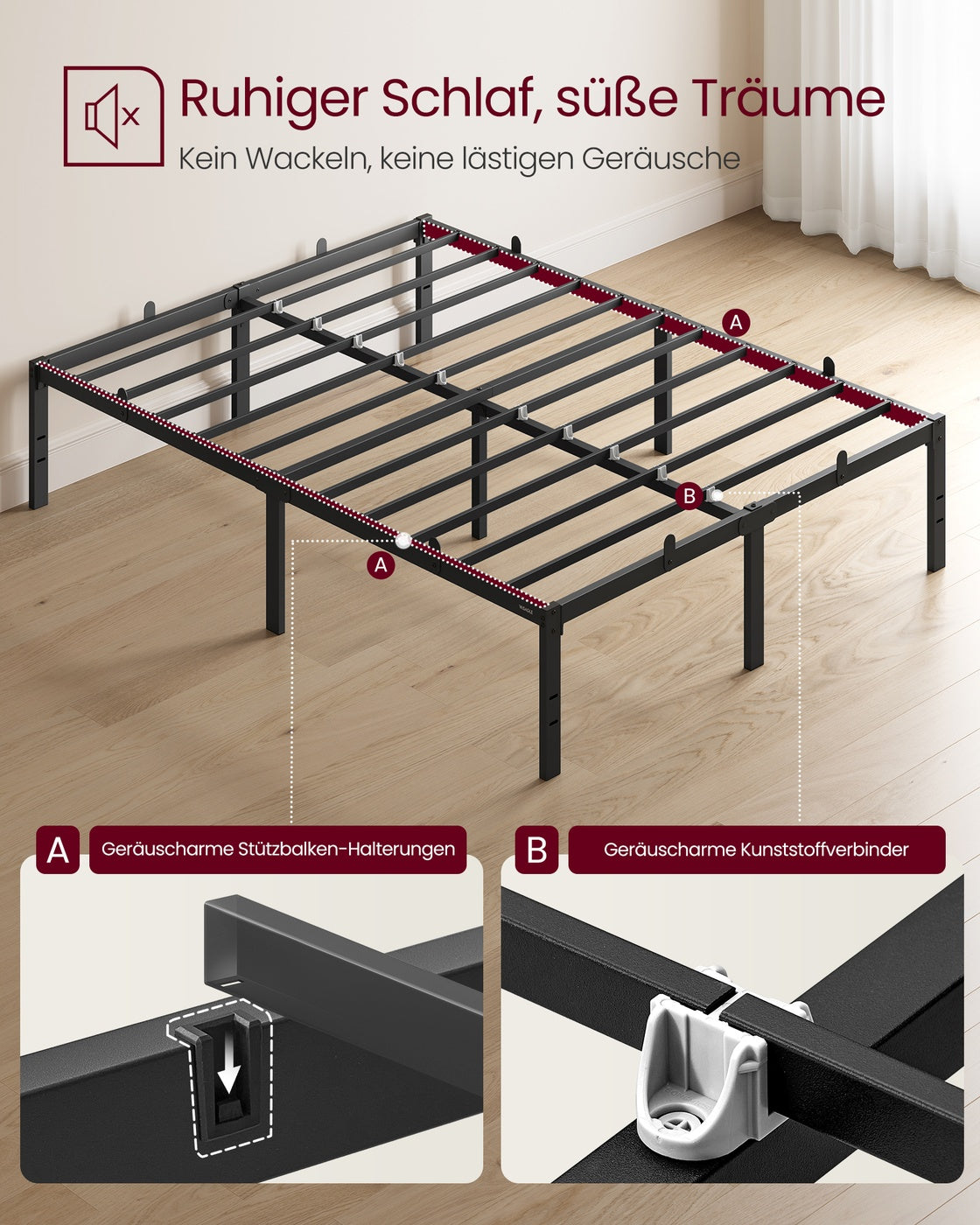 Bettgestell Metall 140x200 - Mit Stauraum - Modern Für Schlafzimmer