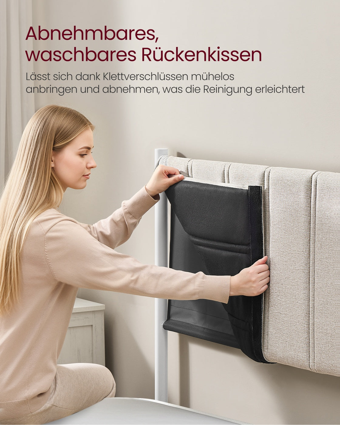 Bettgestell Einzelbett Mit Stauraum - Gepolstertes Kopfteil - Belastbar Bis 500 Kg