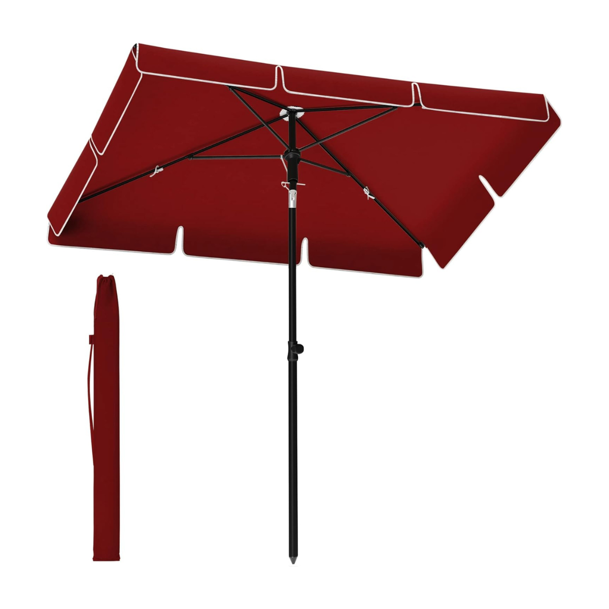 Rechteckiger Sonnenschirm – Neigbar – Höhenverstellbar – UV-Schutz bis zu UPF 50+