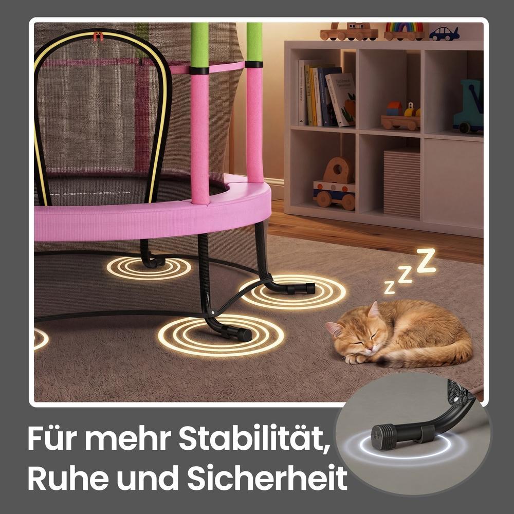 Kindertrampolin 174 cm - Mit Sicherheitsnetz Und Randabdeckung - Für Garten Und Innenbereich