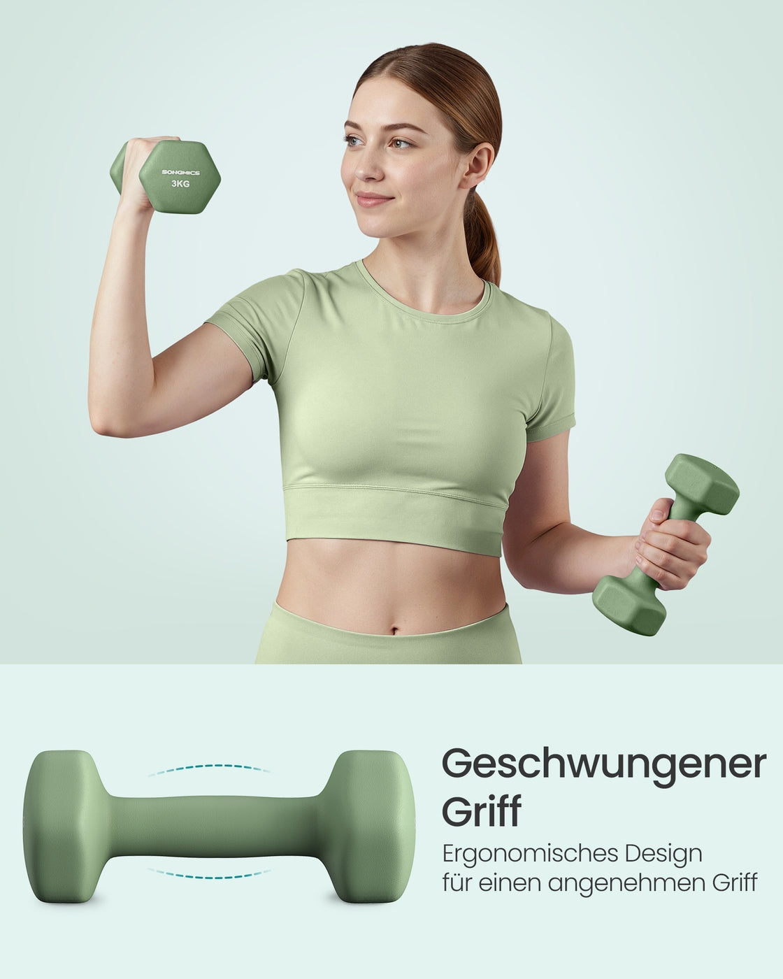 Kurzhantelset Mit Ständer - Hexagon-Hanteln Mit Neopren-Beschichtung - Für Krafttraining