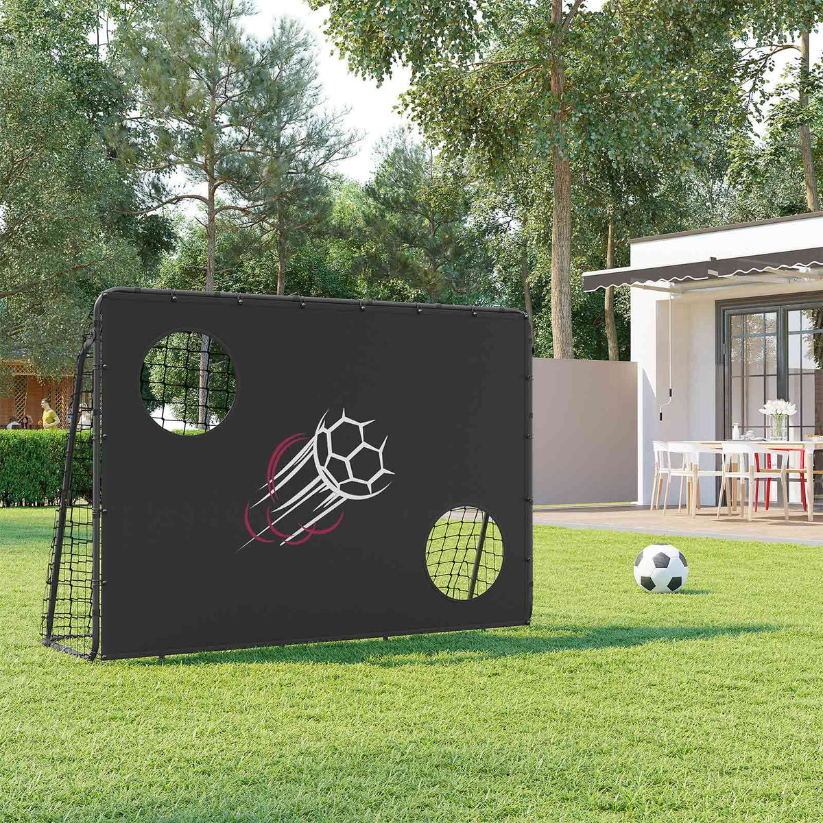 Fußballtor Für Kinder - Mit Punktnetz - Schwarz