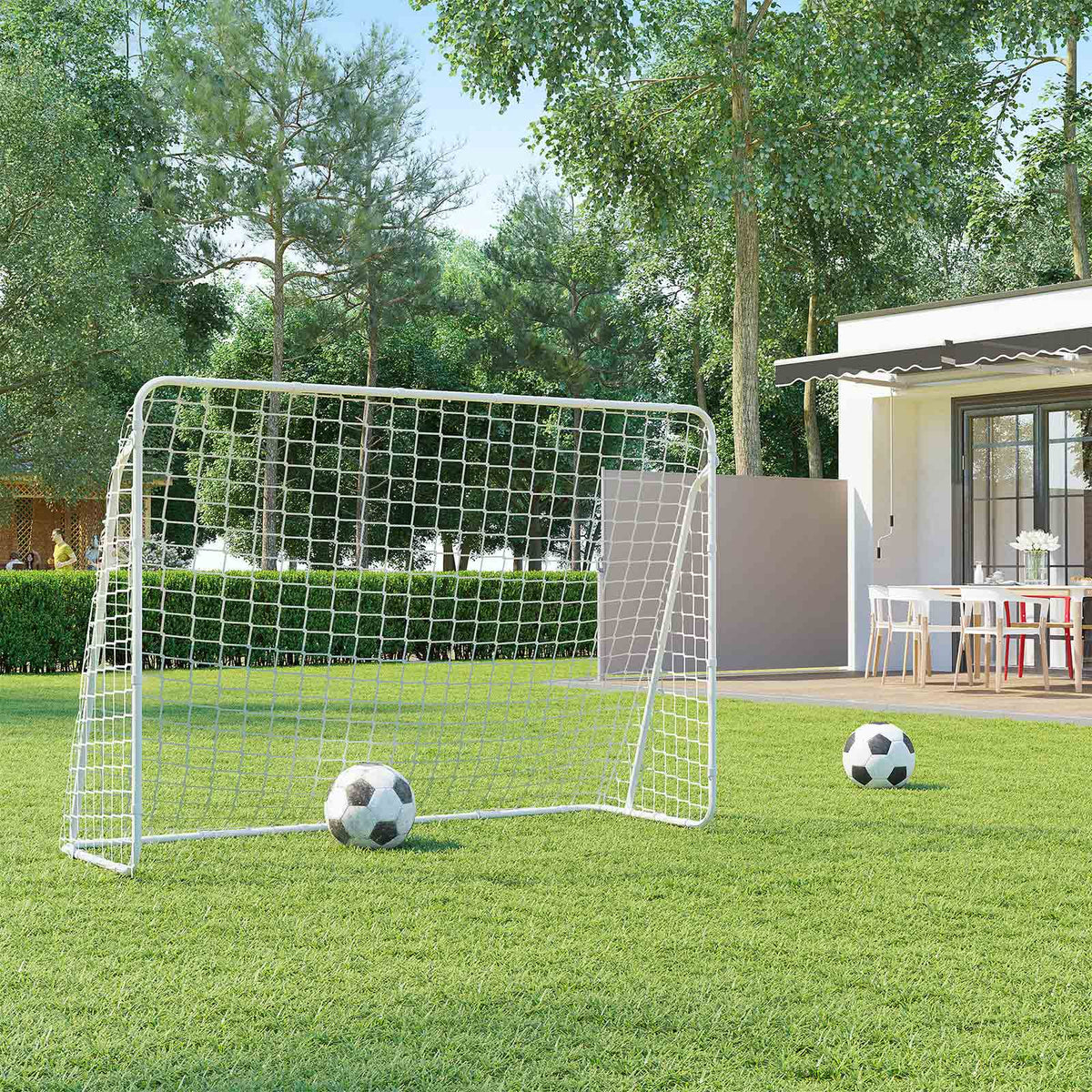 Fußballtor Für Kinder Mit Netz - Inklusive Befestigungsmaterial - Weiß