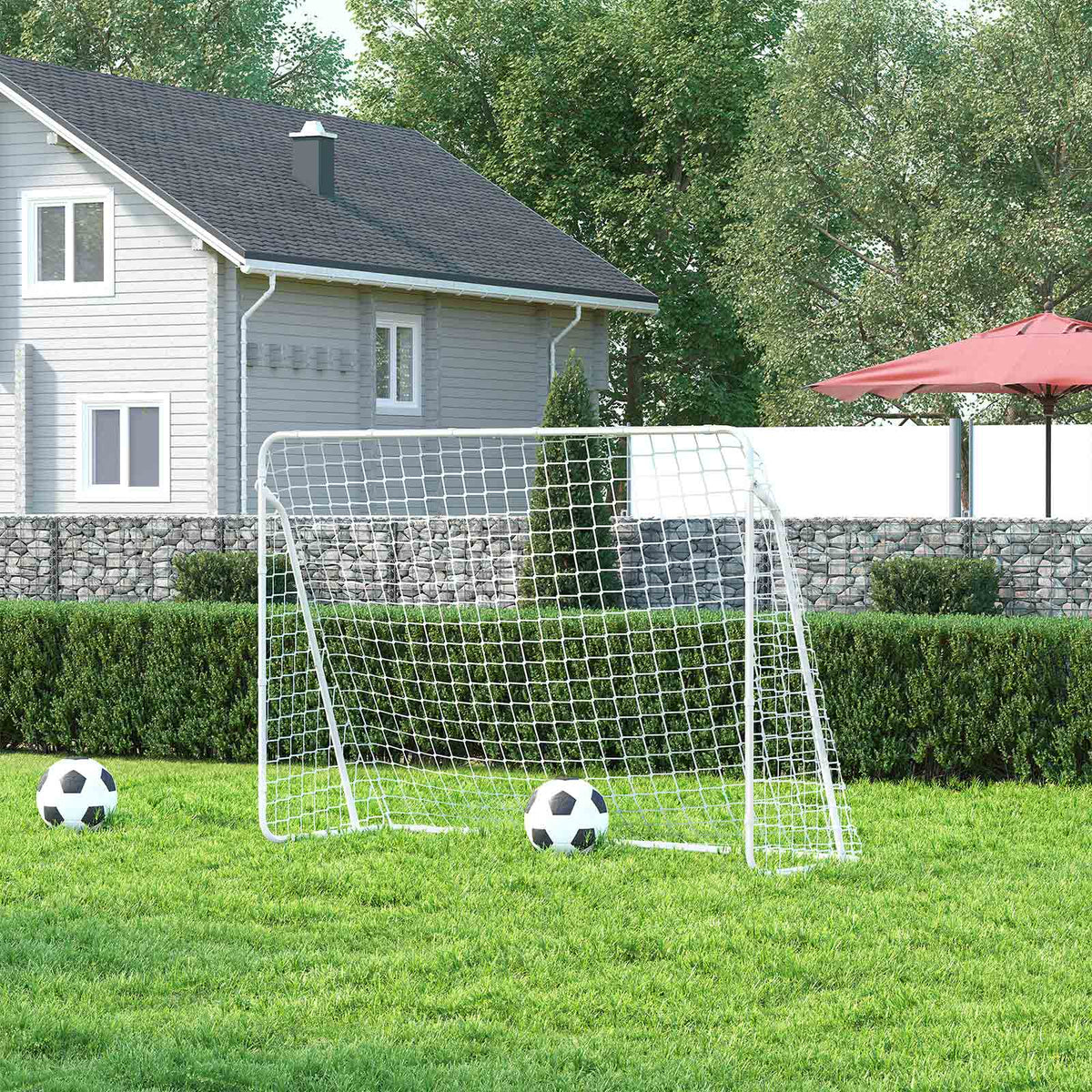 Fußballtor Für Kinder Mit Netz - Inklusive Befestigungsmaterial - Weiß